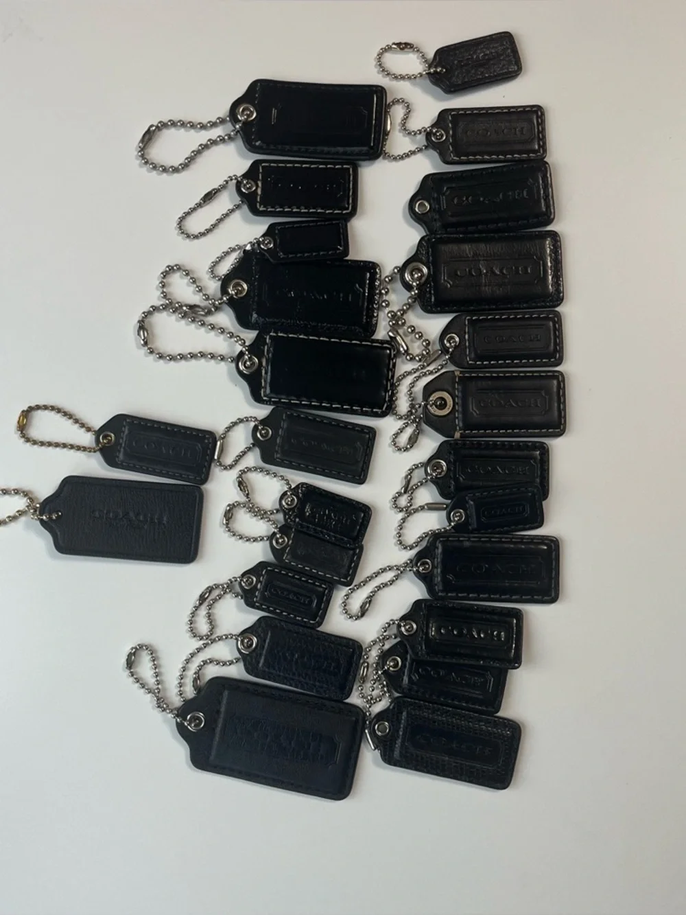 Coach Black Leather Hang Tags- request for individual prices